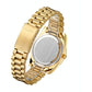 Men Quartz Watch With Diamond-Encrusted Roman Numeral Dial