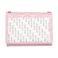 Horizontal Card Bag Mobile Phone Back Sticker With Metal Buckle - Pink