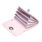Horizontal Card Bag Mobile Phone Back Sticker With Metal Buckle - Pink