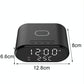 15W Wireless Charger With Mirror & Clock - White
