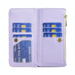 For Samsung Galaxy Z Fold4 5G Leather Zip Wallet - Diamond Lattice Design - Purple
