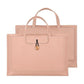 Portable Laptop Inner Bag With Elastic Thread Button - Brown