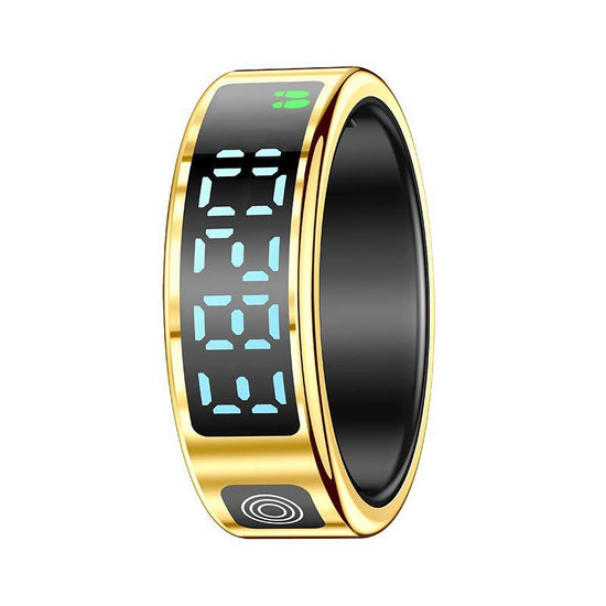 Smart Ring Gesture Control Health Monitoring Sports Modes - Gold