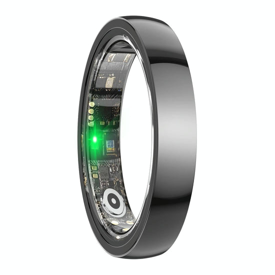 Smart Ring With Heart Rate Blood Oxygen Sleep & Sports Modes - Size 11 - White
