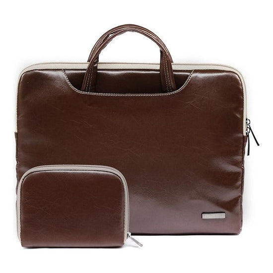 11.6 Inch Simple Business Laptop Bag With Liner - Ls-116 - Pu Brown