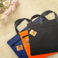 Double Zipper Canvas Storage Bag - Portable And Simple - Orange