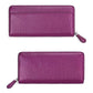 Stylish Rfid Clutch with Zipper - Lychee Texture - Armygreen
