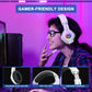 Omni Esports Headset With Mic 1.9M Length - White