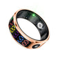 Smart Ring Heart Rate Blood Oxygen Sleep Sports Size 12 - Gold