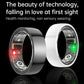 Smart Ring With Heart Rate Blood Oxygen Sleep & Sports Modes - Size 13 - White