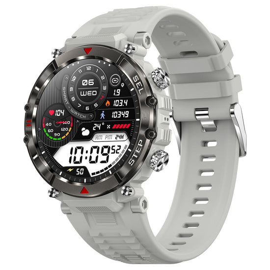 Smart Wristband With Waterproof Heart Rate And Blood Pressure Monitoring - Grey