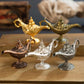 Metal Aladdin Magic Lamp Aromatherapy Home Decor Gift - Silver