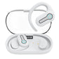 Wireless Stereo Earphones with Charging Case - Hanging Ear Design - White
