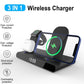 15W Wireless Fast Charge Stand With Clock And Folding Design