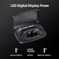 Led Bluetooth Earphones with Noise Reduction and Power Bank Function - Blue
