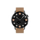 Smart Leather Watch With Colour Screen - Silver