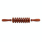 Wooden Abdominal & Leg Roller Massager - Nine Wheels White Red
