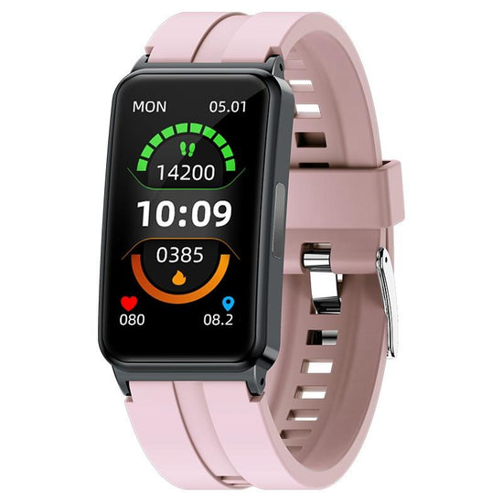 Smart Watch With Heart Rate And Blood Pressure Monitoring - Colour Screen - Pink