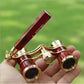 Chrome Double Cylinder Telescope with Handle - 3 x 25 Lady - Pearl White