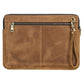 14.2 Inch Leather Laptop Sleeve For Macbook Pro - Black - Coffee
