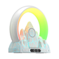 Wireless Charger With Alarm Clock & Bluetooth Speaker - White