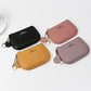 Ultra Thin Zippered Mini Wallet For Women Compact Coin Purse - Black