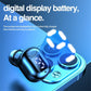 Mini Bluetooth Earphones with M5 Digital Display - White