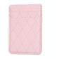 Diamond Lattice Card Bag Sticker For Mobile Phones - Pink
