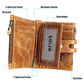 Men Rfid Leather Wallet with Card Slots - Black