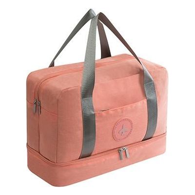 Travel-Ready Waterproof Beach Bag With Double Layer Design - Orange Powder