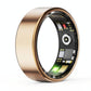 Smart Ring With Heart Rate Blood Oxygen Sleep & Sports Modes - Size 8 - Gold