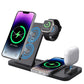Foldable 4 In 1 Wireless Charger For Mobile Devices - White