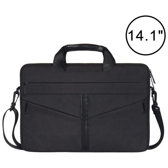 Stylish Zipper Laptop Bag With Shoulder Strap - Durable & Breathable - Black