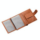 Men Vertical Coin Purse With Buckle And Zipper Card Holder And Driver License Protector - Brown