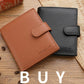 Men Vertical Coin Purse With Buckle And Zipper Card Holder And Driver License Protector - Brown