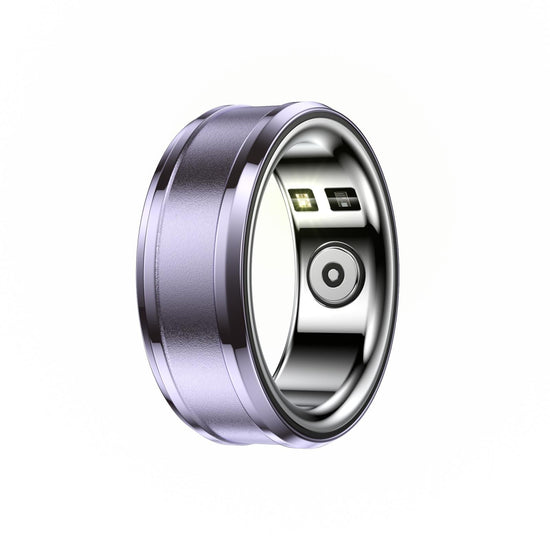 Smart Ring With Heart Rate Blood Oxygen & Sleep Monitoring - Size 18 - Purple