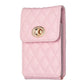 Vertical Card Bag With Metal Buckle For Mobile Phones - Pink