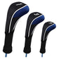 3-In-1 Golf Club Cover Set - No.1 No.3 No.5 - Black
