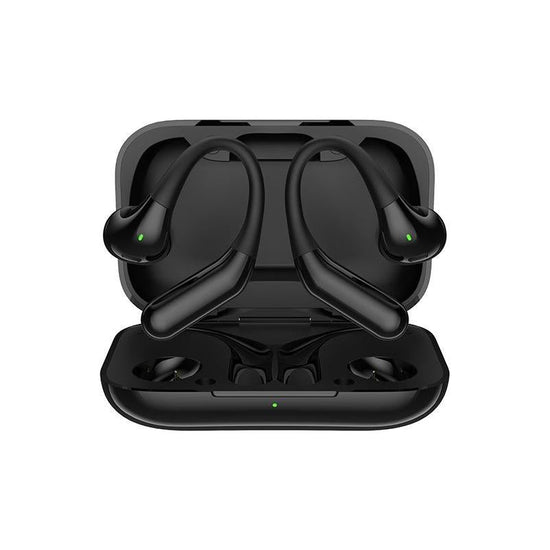 Wireless Half In-Ear Sports Earphones - Black