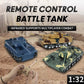 1 32 Four-way Rc Tank with Remote Control - Green