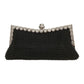 Rhinestone Evening Clutch For Ladies - Beaded Banquet Bag - Gold