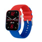 1.8 Inch Tft Screen Bluetooth Smart Watch Support Heart Rate Monitoring & 100+ Sports Modes - Red Blue