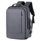 Waterproof Expandable Laptop Backpack With Usb Port - Grey