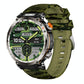 Waterproof Smart Watch With Flashlight Banknote Detector And Compass - Camo - Army Green