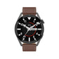 Smart Leather Watch With Colour Screen - Silver