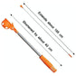 Foldable Golf Ball Picker With Stainless Steel Rod - 8 Sections - Orange