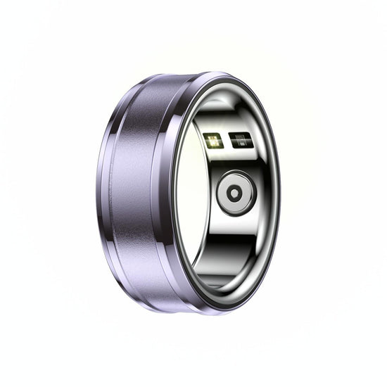 Smart Ring With Heart Rate Blood Oxygen And Sleep Monitoring - Size 20 - Purple