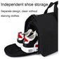 Shoe Compartment Travel Suit Bag - Compact & Organized - Black