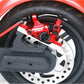 Upgraded 3-in-1 Scooter Brake & Seat Set for Xiaomi M365 Pro - Red Brake + Black Adapter