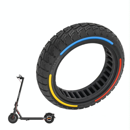 Colourful 2.5-7 Inch Honeycomb Tires for Xiaomi Scooter 4 / 4 Pro - Off-road Flick Design - Yellow